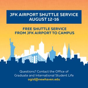 Flyer for the JFK Airport Shuttle Service Program, August 12th through 16th, 2023.